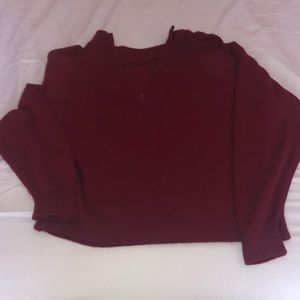 Maroon Cashmere Cardigan
